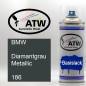 Preview: BMW, Diamantgrau Metallic, 186: 400ml Sprühdose, von ATW Autoteile West.